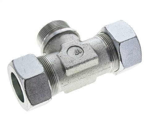 38S & G1-1/2'' Verzinkt Stalen T-stuk Snijringkoppeling Buitendraad 315bar ISO 8434-1