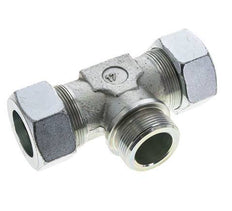 38S & G1-1/2'' Verzinkt Stalen T-stuk Snijringkoppeling Buitendraad 315bar ISO 8434-1