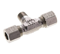 8LL & R1/8'' RVS T-stuk Snijringkoppeling Buitendraad 100bar ISO 8434-1