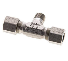 8LL & R1/8'' RVS T-stuk Snijringkoppeling Buitendraad 100bar ISO 8434-1