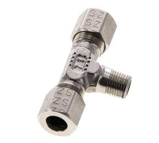 8LL & R1/8'' RVS T-stuk Snijringkoppeling Buitendraad 100bar ISO 8434-1