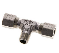 8LL & R1/8'' RVS T-stuk Snijringkoppeling Buitendraad 100bar ISO 8434-1