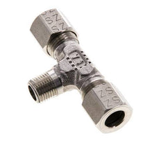 8LL & R1/8'' RVS T-stuk Snijringkoppeling Buitendraad 100bar ISO 8434-1