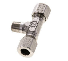 8LL & R1/8'' RVS T-stuk Snijringkoppeling Buitendraad 100bar ISO 8434-1