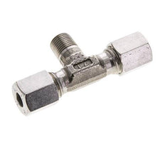 6L & R1/8'' RVS T-stuk Snijringkoppeling Buitendraad 315bar ISO 8434-1