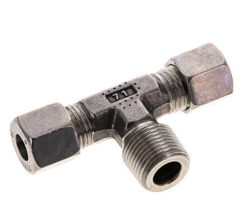 8L & R3/8'' RVS T-stuk Snijringkoppeling Buitendraad 315bar ISO 8434-1