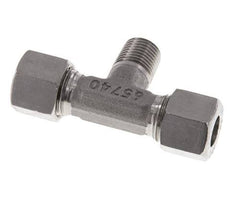 10L & R1/4'' RVS T-stuk Snijringkoppeling Buitendraad 315bar ISO 8434-1