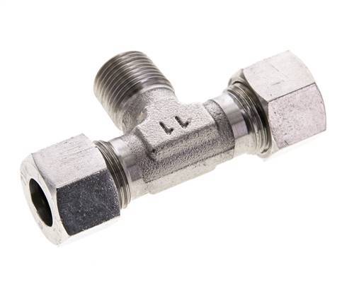 12L & R3/8'' RVS T-stuk Snijringkoppeling Buitendraad 315bar ISO 8434-1