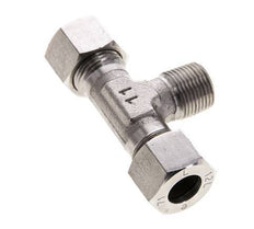 12L & R3/8'' RVS T-stuk Snijringkoppeling Buitendraad 315bar ISO 8434-1