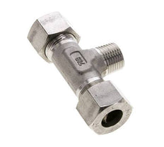 16S & R1/2'' RVS T-stuk Snijringkoppeling Buitendraad 400bar ISO 8434-1