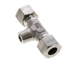 16S & R1/2'' RVS T-stuk Snijringkoppeling Buitendraad 400bar ISO 8434-1