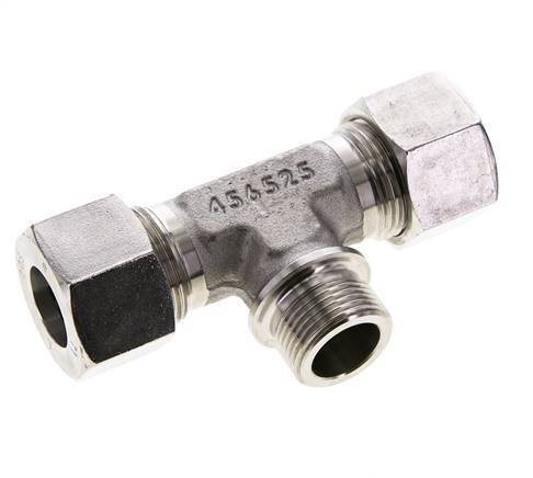 20S & G3/4'' RVS T-stuk Snijringkoppeling Buitendraad 400bar ISO 8434-1