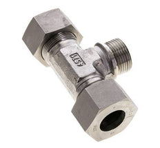 25S & G1'' RVS T-stuk Snijringkoppeling Buitendraad 400bar ISO 8434-1