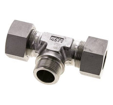 25S & G1'' RVS T-stuk Snijringkoppeling Buitendraad 400bar ISO 8434-1