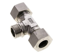 25S & G1'' RVS T-stuk Snijringkoppeling Buitendraad 400bar ISO 8434-1