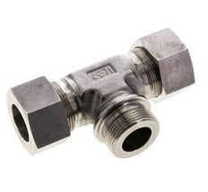 30S & G1-1/4'' RVS T-stuk Snijringkoppeling Buitendraad 400bar ISO 8434-1