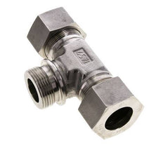 30S & G1-1/4'' RVS T-stuk Snijringkoppeling Buitendraad 400bar ISO 8434-1