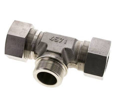 38S & G1-1/2'' RVS T-stuk Snijringkoppeling Buitendraad 315bar ISO 8434-1