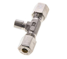 6L & R1/8'' RVS T-stuk Knelfitting Buitendraad 315bar ISO 8434-1