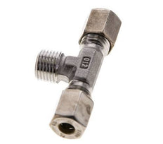 6L & R1/4'' RVS T-stuk Knelfitting Buitendraad 315bar ISO 8434-1