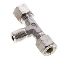 8L & R1/4'' RVS T-stuk Knelfitting Buitendraad 315bar ISO 8434-1