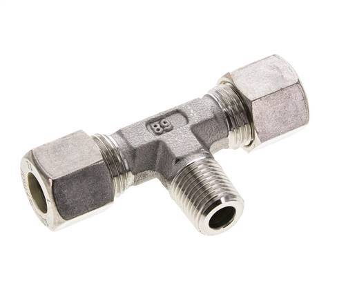 10L & R1/4'' RVS T-stuk Knelfitting Buitendraad 315bar ISO 8434-1