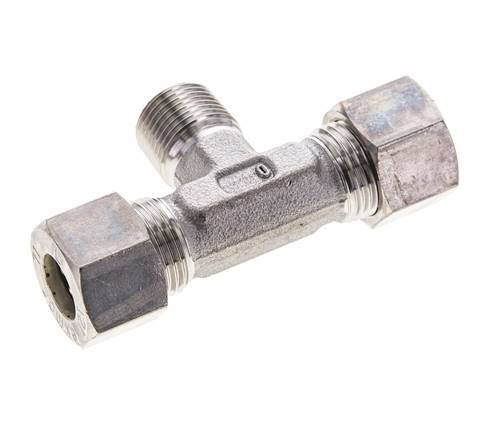 12L & R3/8'' RVS T-stuk Knelfitting Buitendraad 315bar ISO 8434-1