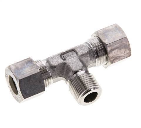 12L & R3/8'' RVS T-stuk Knelfitting Buitendraad 315bar ISO 8434-1