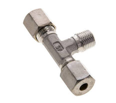 6S & R1/4'' RVS T-stuk Knelfitting Buitendraad 500bar ISO 8434-1