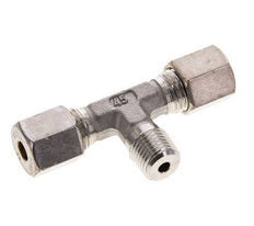 6S & R1/4'' RVS T-stuk Knelfitting Buitendraad 500bar ISO 8434-1