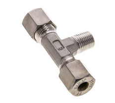 8S & R1/4'' RVS T-stuk Knelfitting Buitendraad 500bar ISO 8434-1