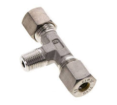 8S & R1/4'' RVS T-stuk Knelfitting Buitendraad 500bar ISO 8434-1