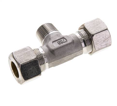 16S & R1/2'' RVS T-stuk Knelfitting Buitendraad 400bar ISO 8434-1