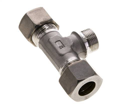 20S & G3/4'' RVS T-stuk Knelfitting Buitendraad 250bar ISO 8434-1