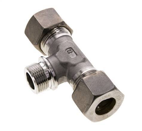 20S & G3/4'' RVS T-stuk Knelfitting Buitendraad 250bar ISO 8434-1