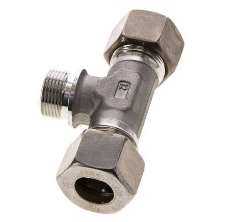 20S & G3/4'' RVS T-stuk Knelfitting Buitendraad 250bar ISO 8434-1