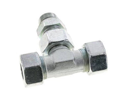 25S & M33x2 Verzinkt Stalen T-stuk Snijringkoppeling Buitendraad 400bar Verstelbaar ISO 8434-1