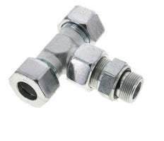 25S & M33x2 Verzinkt Stalen T-stuk Snijringkoppeling Buitendraad 400bar Verstelbaar ISO 8434-1