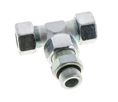 25S & M33x2 Verzinkt Stalen T-stuk Snijringkoppeling Buitendraad 400bar Verstelbaar ISO 8434-1