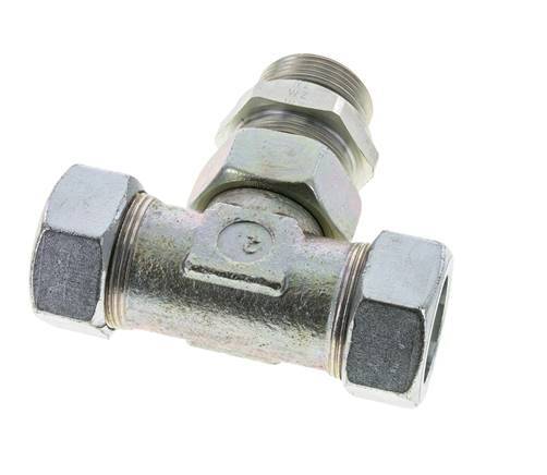 35L & G1-1/4'' Verzinkt Stalen T-stuk Snijringkoppeling Buitendraad 160bar Verstelbaar ISO 8434-1