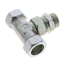 35L & G1-1/4'' Verzinkt Stalen T-stuk Snijringkoppeling Buitendraad 160bar Verstelbaar ISO 8434-1