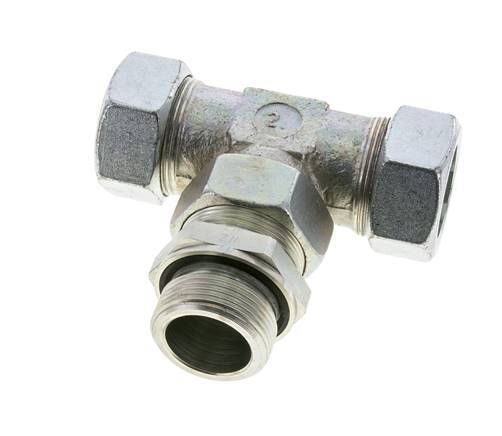 35L & G1-1/4'' Verzinkt Stalen T-stuk Snijringkoppeling Buitendraad 160bar Verstelbaar ISO 8434-1