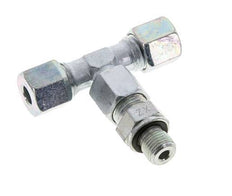 8S & G1/4'' Verzinkt Stalen T-stuk Snijringkoppeling Buitendraad 630bar Verstelbaar ISO 8434-1