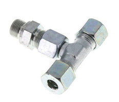 10S & G3/8'' Verzinkt Stalen T-stuk Snijringkoppeling Buitendraad 630bar Verstelbaar ISO 8434-1