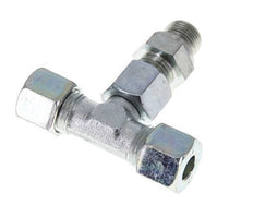 10S & G3/8'' Verzinkt Stalen T-stuk Snijringkoppeling Buitendraad 630bar Verstelbaar ISO 8434-1