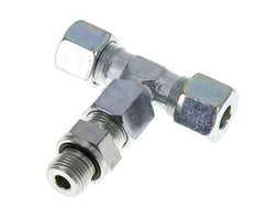 10S & G3/8'' Verzinkt Stalen T-stuk Snijringkoppeling Buitendraad 630bar Verstelbaar ISO 8434-1