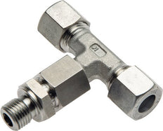 10S & G3/8'' RVS T-stuk Knelfitting Buitendraad 450bar Verstelbaar ISO 8434-1