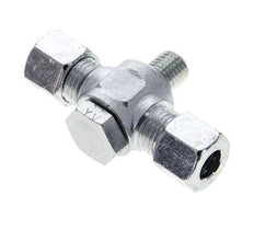 10L & M14x1.5 Zink plated Steel Tee Swivel Joint Cutting Fitting with Male Threads 315 bar ISO 8434-1