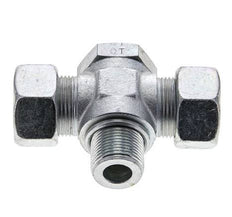 18L & M22x1.5 Zink plated Steel Tee Swivel Joint Cutting Fitting with Male Threads 315 bar ISO 8434-1