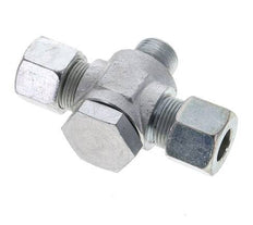 14S & M20x1.5 Zink plated Steel Tee Swivel Joint Cutting Fitting with Male Threads 400 bar ISO 8434-1